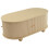 Oval Coffee Table with 2 Sliding Doors 17