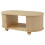 Oval Coffee Table with 2 Sliding Doors 1