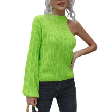 Overdimensioneret sweatervest til kvinder, ærmeløs pulloverstrik med off-shoulder design og flagermusærmer, strikket varm, tætsiddende sweater i