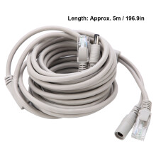Sieťový LAN kábel s integrovaným napájaním, Ethernet kábel s konektorom RJ45 pre bezpečnostné kamery CCTV, Predlžovací kábel s DC