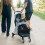 Baby Stroller Pedal Black Cloth Extended Leg Support 1Pcs 4