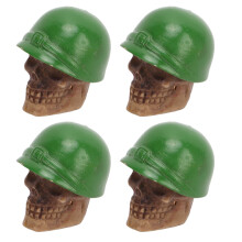 4 Stück grüne Totenkopf-Ventilkappen, ABS+Kupfer, universell passend