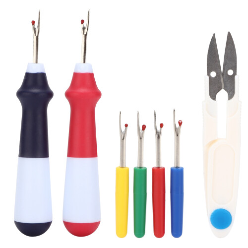 Sharp And Durable Stitch Remover With Ergonomic Handle, Sewing Seam Ripper Tool Multifunction Thread Cutter Double-edged Blade Design Imported 2
