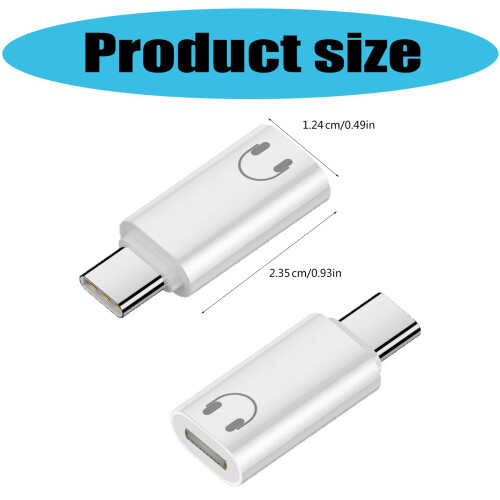 Μετατροπείς ακουστικών USB C σε 8 ακίδων τύπου C αρσενικό σε 8 ακίδων θηλυκό 2