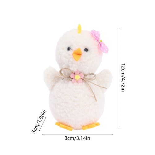 Easter Chick Hanging Ornament White Polyester 4.72x3.14x2 in 2