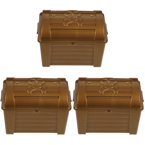 3Pcs Pirate Treasure Chest Prop Antique Simulation Box Decor 2