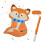 Fox Piñata Set with Bat and Mask for Parties 6