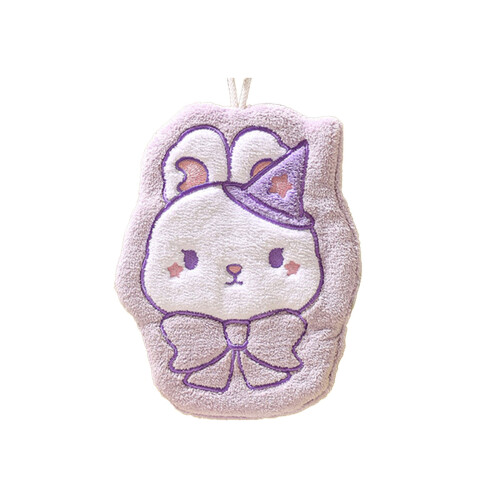 Children Hand Towels with Easter Bunny Patterns - with lanyard, Soft Microfiber Quick Drying Absorbent Cloths for Various Uses 1