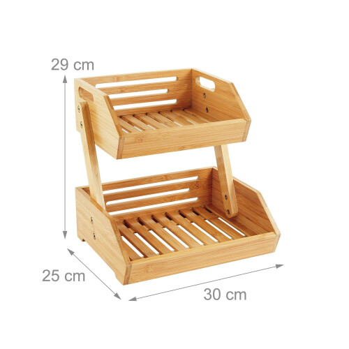Bamboo Fruit Stand - Tiered Storage for Kitchen & Pantry 2
