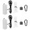 6Sets Compacte Aquarium Air Pump Zwart USB Tank Aerator 5