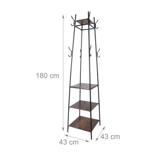 Appendiabiti con 8 ganci e 4 ripiani, 180 cm 2
