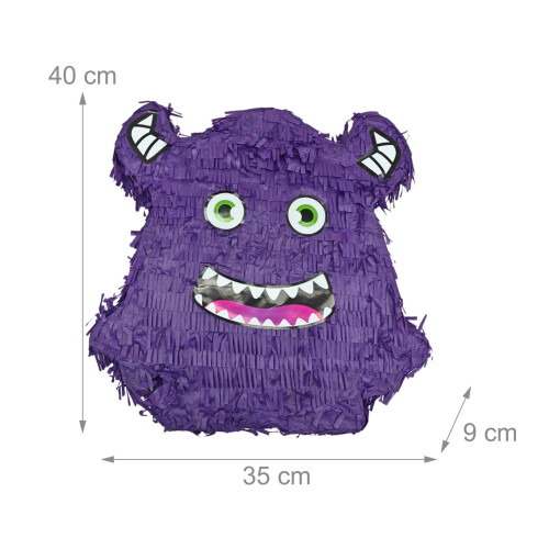 Monster Piñata Set with Bat and Mask for Kids 2