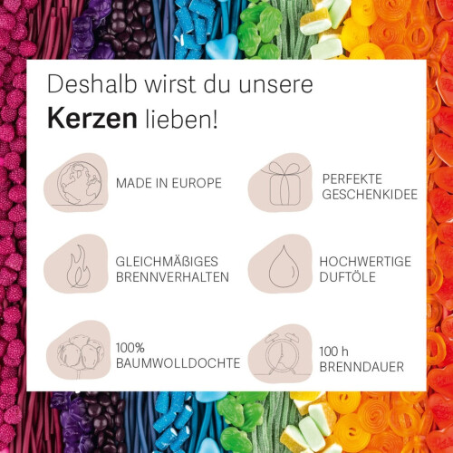 Duftkerze, großes Glasgefäß, süßer Duft 2