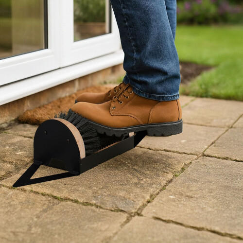 Boot Cleaner with Surround Brushes and Footrest 1