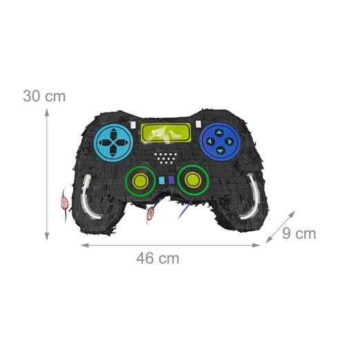 Gamecontroller-Piñata-Set mit Fledermaus und Maske 2