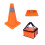 Reflective Foldable Safety Cones, Set of 4, Outdoor Use 5