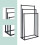 Towel Rack with 3 Metal Rods - Freestanding Design 4