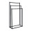Towel Rack with 3 Metal Rods - Freestanding Design 7