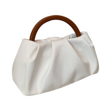 Clutch Handbag for Women, Snap Closures Interior Pocket Premium PU Evening Purse, Stylish Ruched Design Convertible Clutch, Multifunctional Design