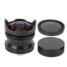 Fast Lens Fisheye7.5mm F2.8, Ultra-Wide-Angle Manual Focus Lens for Mirrorless Cameras, Multi-Coated Optics to Suppress Ghosts and Flare, Black