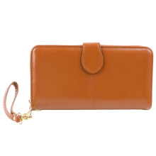 Cartera de muñeca para mujer, tarjetero de pulsera con gran capacidad y tecnología de bloqueo RFID, cartera multifuncional de cuero PU para