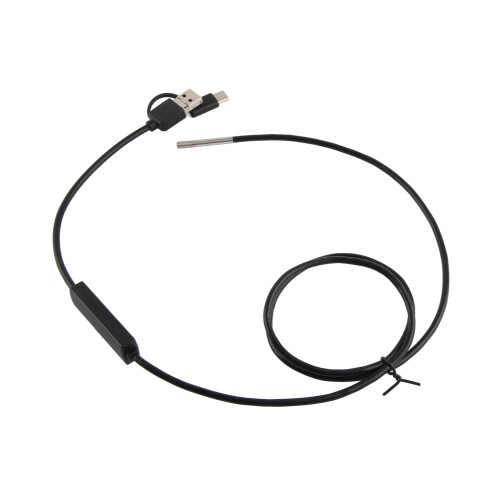 Waterproof Endoscope Pipe Inspection Tool High Definition Camera with Focusing Length4-10cm Adjustable LED Lighting USB Type-C Android iOS