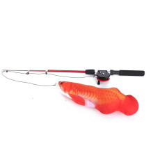 Interactive Cat Wand Toy with Manual Reel Design, Retractable Fishing Rod and3D Printed Fish for Enriching Playtime and Exercise
