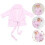 2Sets Pink Newborn Bathrobe Plush Infant Photography Prop Comfortable 9