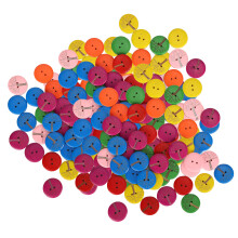 Wooden Sewing Buttons2Hole Design Mixed Designs Wood Button Assortment Scrapbooking Great For Craft Natural Wood Material Versatile Applications No