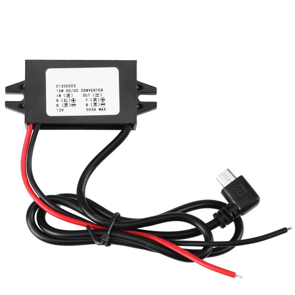 Voltage Step Down Converter Regulator, Synchronous Rectification Technology12v To5v3a Buck Power Module With Micro Usb Interface, Over Current 9083649498927