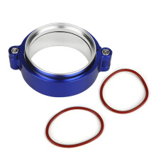 Anodized V Band Clamp, Universal Flange Intake Intercooler Pipe Clamp for Performance Exhaust, Stainless Steel Quick Release Design for Turbo