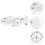 Raindrops Wall Clock Home Hanging Clock Silver 1 Set 5