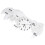 Raindrops Wall Clock Home Hanging Clock Silver 1 Set 8