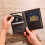 Full Grain Leather Passport Holder Bifold 2 pcs Dark Brown 4