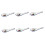 6Pcs Ceramic Spoon Set White Multi Function Scoop for Kitchen Soup Porridge and Dessert 6