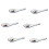 6Pcs Ceramic Spoon Set White Multi Function Scoop for Kitchen Soup Porridge and Dessert 8