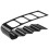 Supporto in plastica con 4 scomparti, nero, 7x18cm 3