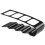 Supporto in plastica con 4 scomparti, nero, 7x18cm 12