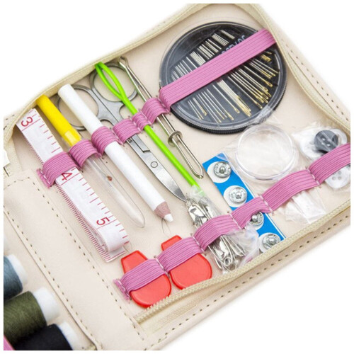 Portable Sewing Kit with Zipper Storage Box, Lightweight Organizer, 71-Piece Assorted 1