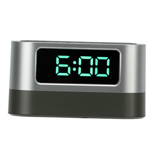 12 24Hour Format Digital Alarm Clock Battery Operated Adjustable Brightness Snooze Function Indoor Temperature Display Auto Dim Night Mode Easy To 2