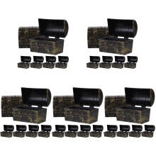 30Pièces Mini Coffres Pirates Dorés Boîtes Rangement Décorations Fête