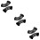 6Pièces Accessoire Port Haut-Parleur Noir Durable Pour 8