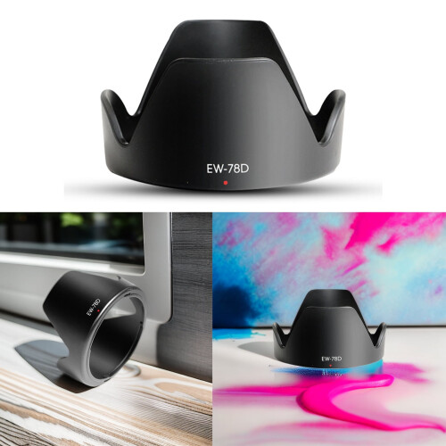 Σκίαστρο φακού EW-78D για φακό EF-S18-200mm f/3.5-5.6IS, στρογγυλό προστατευτικό κάλυμμα ηλίου, 1