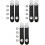 3Ensembles Courroies Bellows Ajustables Noires Pour Accordéon 3