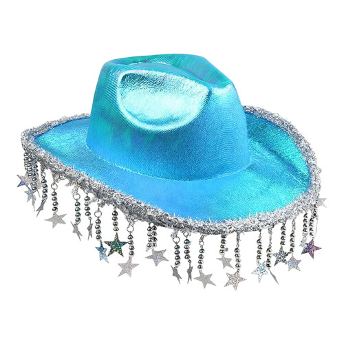Καπέλο Western Cowboy Καπέλο Sun Cap για πάρτι για Halloween Αρραβώνων Σκηνική Παράσταση Μπλε 2