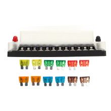 Porte-fusibles 12 voies avec kit de bus de terre, large gamme d'applications, qualité supérieure et matériaux sûrs. Bloc de fusibles pour