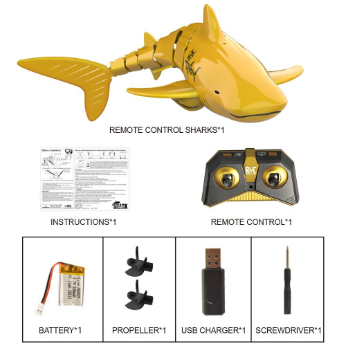 Φόρτιση USB Rc Παιχνίδι Shark Τηλεχειριστήριο Αδιάβροχο Παιχνίδι Μπάνιου Πισίνας 1