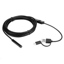 Borescope Inspection Camera Featuring3In1Design HD Camera Waterproof Probe Adjustable LED Lighting Flexible Snake Cable Ideal For Pipe Automotive