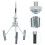 2Pièces Outil De Nettoyage Cylindre Argent 11