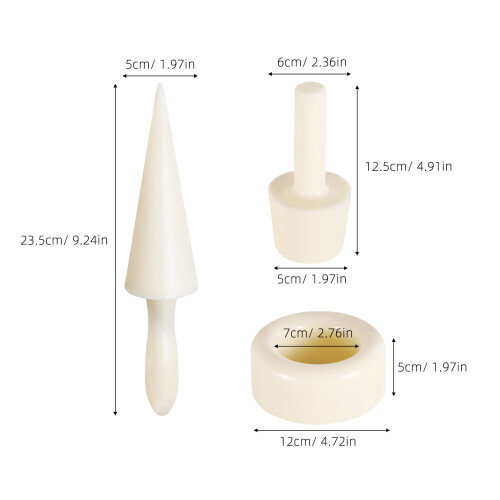 4Sets Eiswellen Roller Eishörnchen Form ABS Weiß Für Zuhause 1